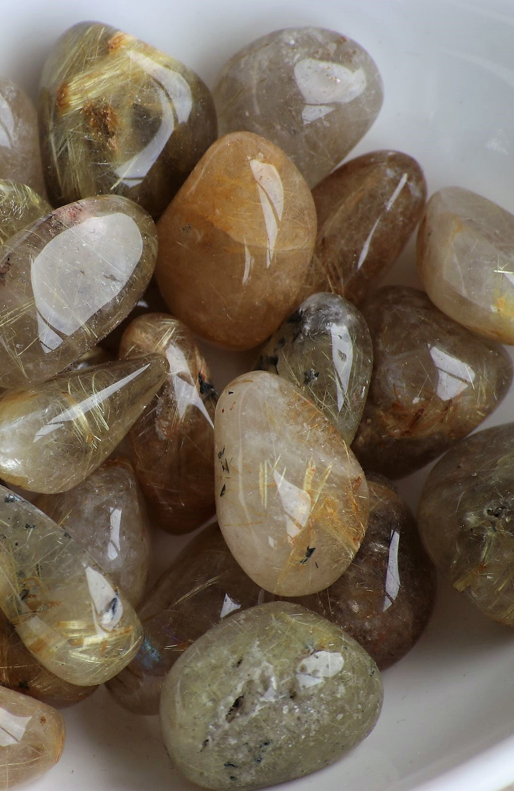 Rutilated Quartz Tumbled Stone
